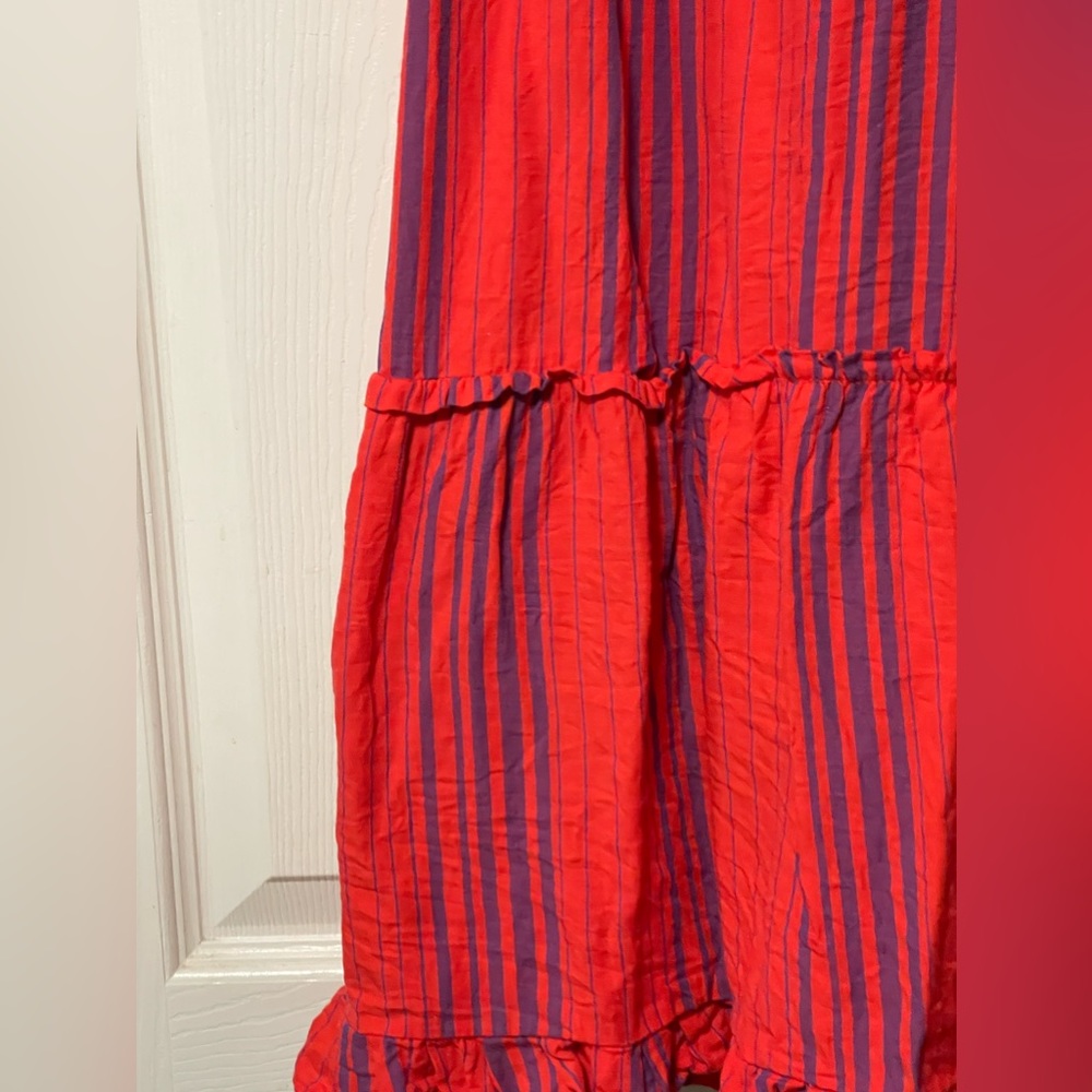 Universal Thread Woman's Dress Mini Sleeveless Red Stripe Pintuck Size XL - Picture 4 of 8